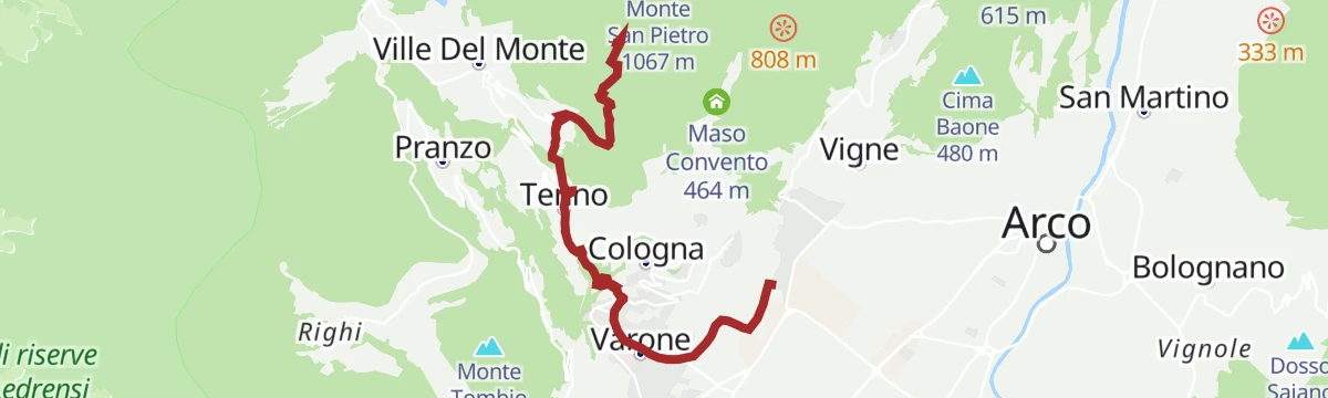 Route map: Sentiero Frassati - Leg 1